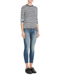 Marc by Marc Jacobs Striped Cotton Long Sleeved Top