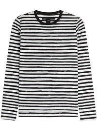 Marc by Marc Jacobs Striped Cotton Long Sleeved Top