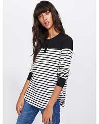 Shein Two Two Striped Tee