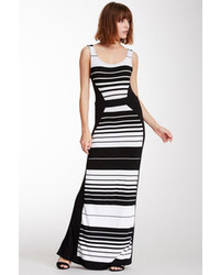 Fraiche By J Striped Panel Maxi Dress