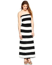 Gap Stripe Strapless Maxi Dress
