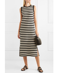 Current/Elliott The Perfect Muscle Tee Striped Cotton Jersey Dress