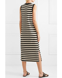 Current/Elliott The Perfect Muscle Tee Striped Cotton Jersey Dress