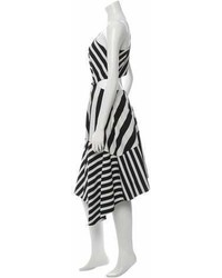 Thierry Mugler Mugler Striped Cutout Dress