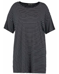 Boohoo Plus Helen Striped T Shirt Dress