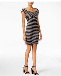 Bar III Striped Off The Shoulder Dress Created For Macys