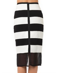 Camilla And Marc Adversary Textured Stripe Pencil Skirt