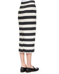 A.L.C. Guy Striped Pencil Midi Skirt