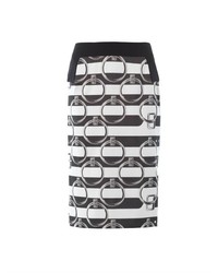 Giles Jacquard Stripe Skirt