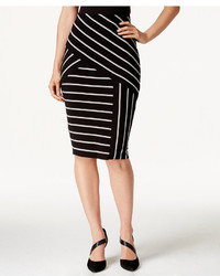 Vince Camuto Mixed Striped Pencil Skirt