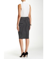 Vince Camuto Pull On Striped Tube Skirt