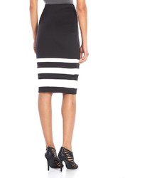 Apt. 9 Striped Midi Scuba Skirt