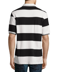 Fred Perry Bold Stripe Short Sleeve Polo Shirt Whiteblack