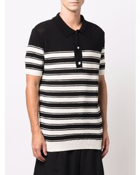 Balmain Horizontal Stripe Polo Shirt