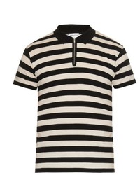 Saint Laurent Striped Cotton Polo Shirt