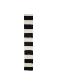 Isabel Benenato Black And White Mohair Scarf