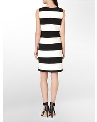 Calvin Klein Striped Sleeveless Sheath Dress
