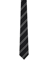 Tom Ford Black White Striped Tie