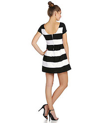 B. Darlin Cap Sleeve Striped Skater Dress