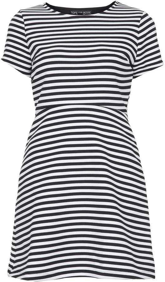 topshop black and white striped dress