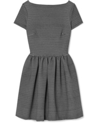 Miu Miu Striped Ribbed Stretch Jersey Mini Dress