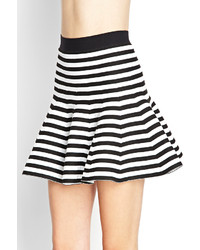 Forever 21 Striped Knit Skater Skirt
