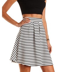 Hype Striped Pleated Skater Skirt