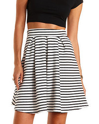Hype Striped Pleated Skater Skirt