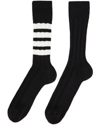 Thom Browne Black Wool Socks