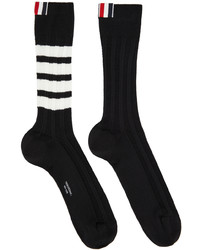 Thom Browne Black Wool Socks