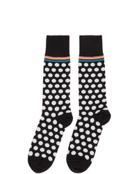 Paul Smith Two Pack Black And White Stripes And Dots Socks