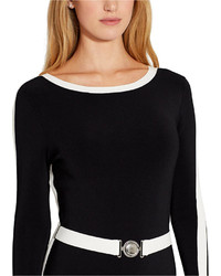 Lauren Ralph Lauren Colorblocked Belted Sweater Dress