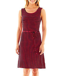 Liz Claiborne Sleeveless Striped Dress