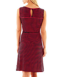 Liz Claiborne Sleeveless Striped Dress