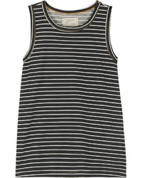 Current/Elliott The Muscle Striped Cotton Jersey Tank