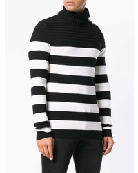 Balmain Button Shoulder Turtleneck Sweater