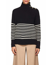 Barneys New York Striped Wool Cashmere Sweater