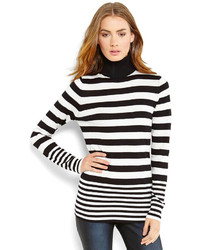 Joseph A Variegated Stripe Turtleneck Sweater