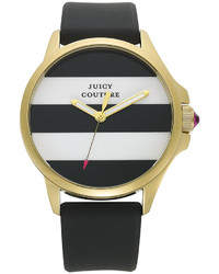 Juicy Couture Jetsetter Black Silicone Strap Watch 38mm 1901098