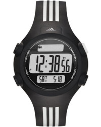 adidas Performance Unisex Digital Questra Black And White Stripe Polyurethane Strap Watch 42mm Adp6085, $50 Macy's | Lookastic
