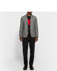 Ovadia & Sons Unstructured Houndstooth Wool Blazer