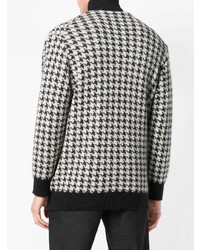 Maison Flaneur Houndstooth Pattern Cardigan