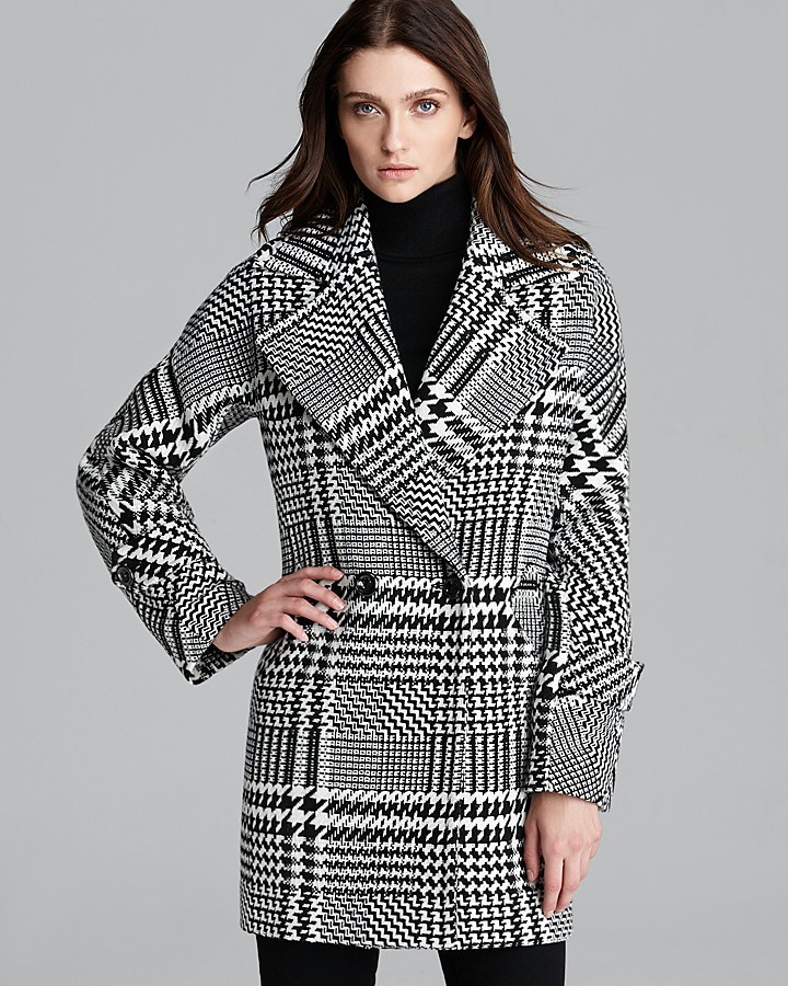 Trina Turk Coat Nancy Houndstooth Check, $575 | Bloomingdale's | Lookastic