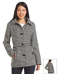 Relativity Single Breasted Houndstooth Coat