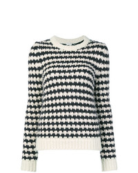 Saint Laurent Striped Chunky Knit Sweater