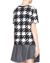 Nobrand Tissia Houndstooth Print Cotton Jersey T Shirt
