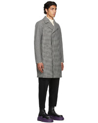 Dunhill Black White Houndstooth Coat