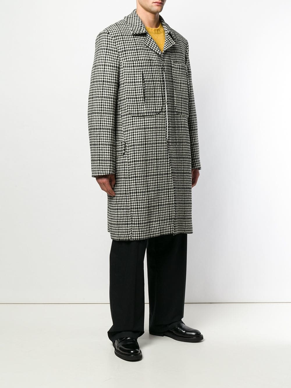 Raf Simons Houndstooth Coat, $2,348 | farfetch.com | Lookastic