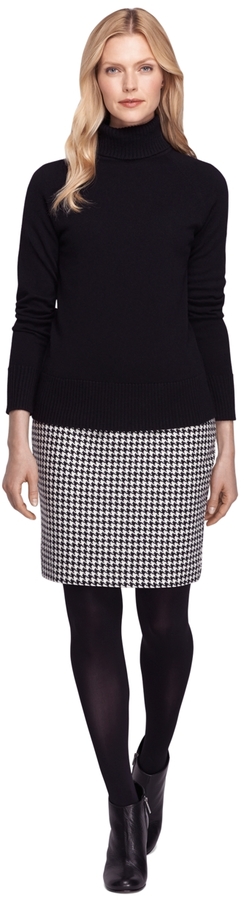 Brooks Brothers Wool Houndstooth Skirt, $228 | Brooks Brothers | Lookastic