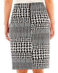 jcpenney Worthington Houndstooth Print Pencil Skirt